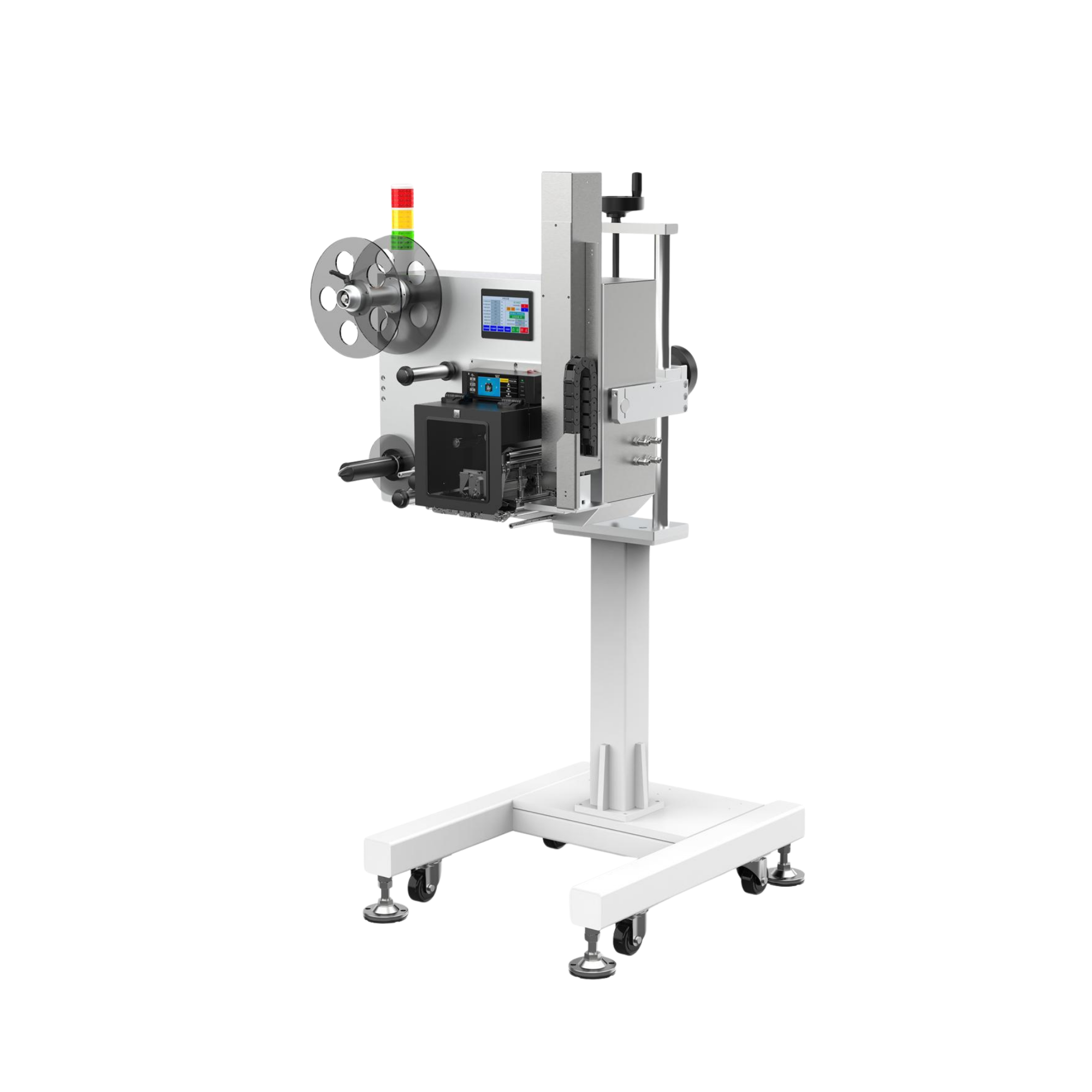 Floor-Type Flat Labeling Machine with Integrated Printing